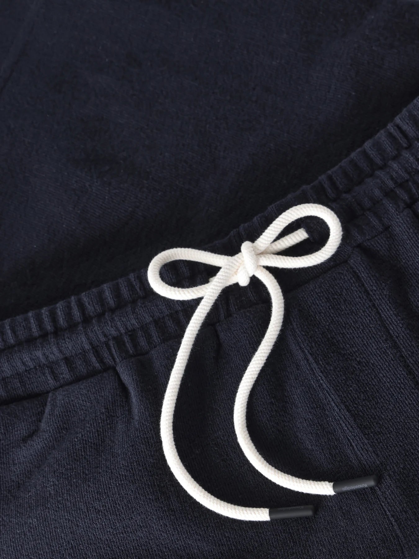 fig loose bouclé shorts night sky