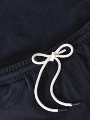 fig loose bouclé shorts night sky