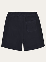 fig loose bouclé shorts night sky