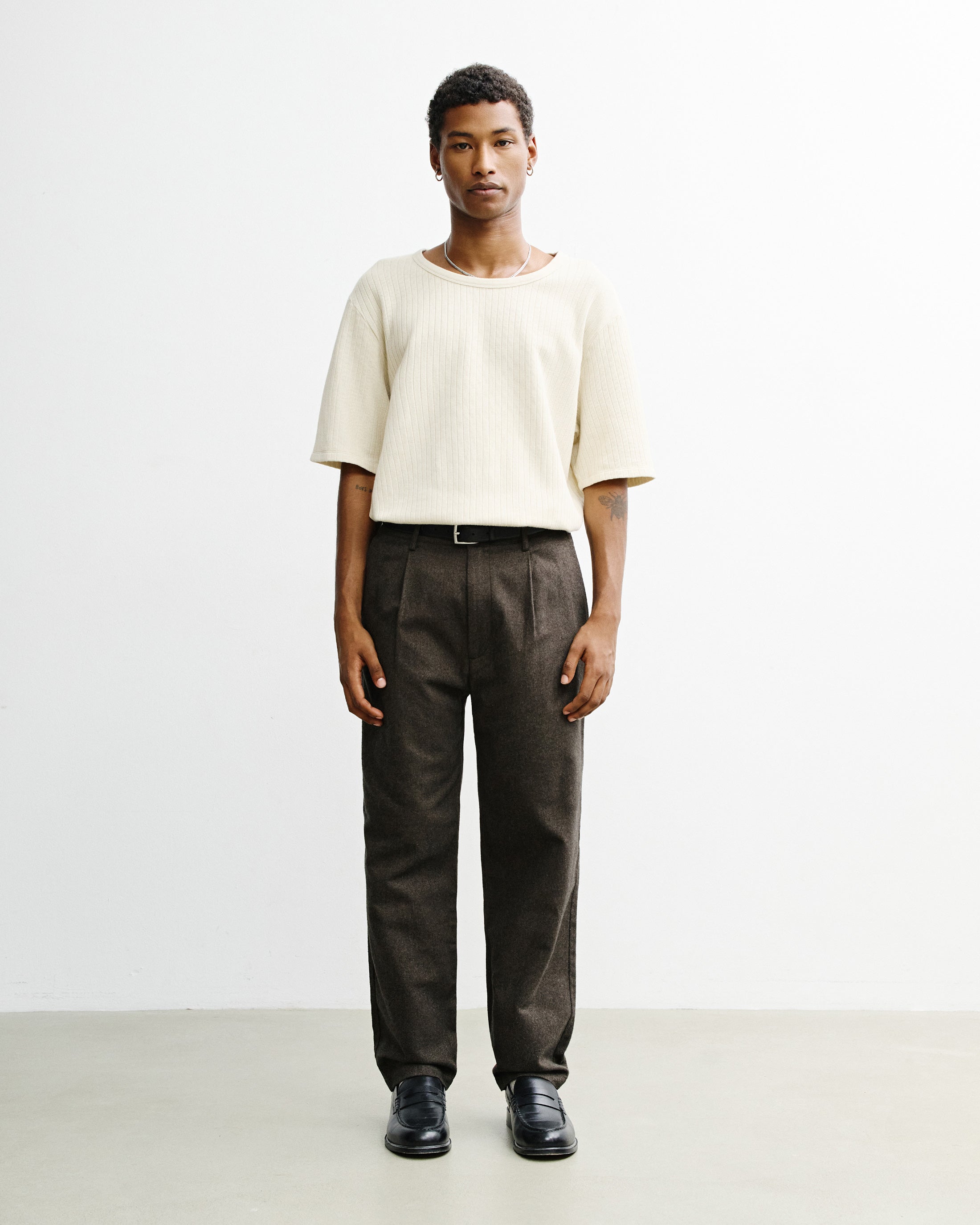 flannel everyday pant black brown