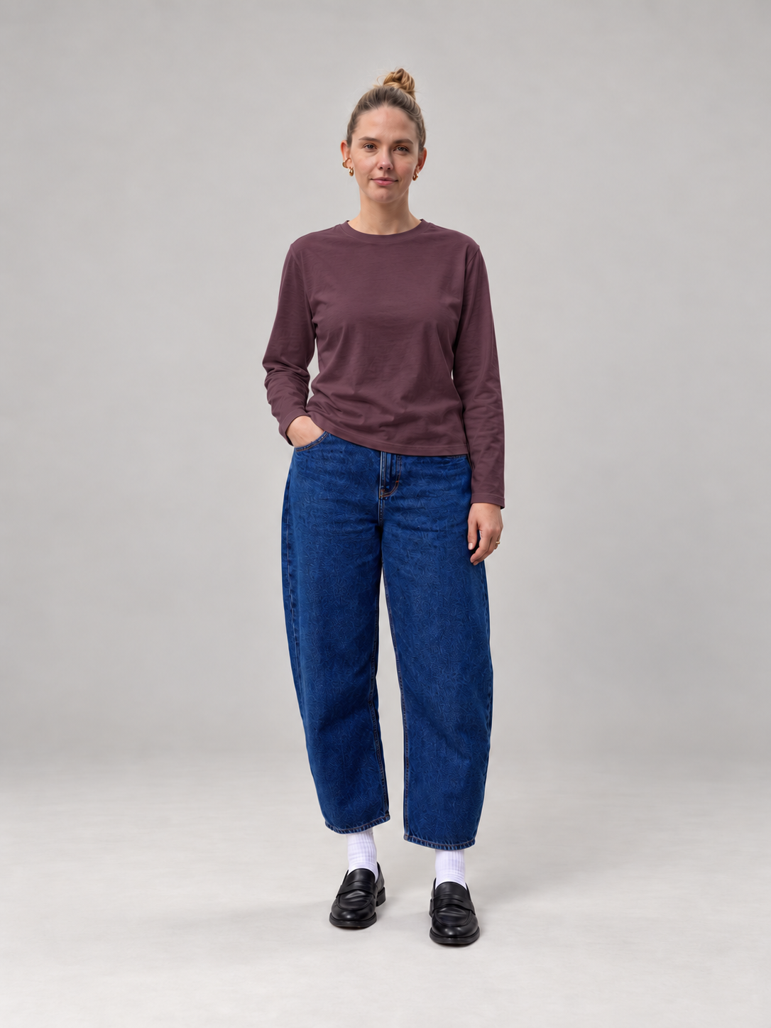 loose fit women's longsleeve fig