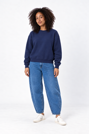 classic women's crew neck patriot blue