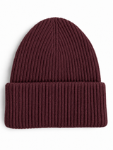 double layered wool beanie - fig