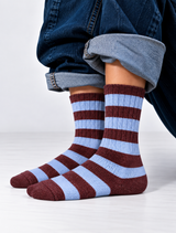tennis sock stripes sky blue