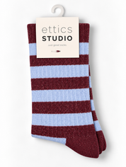 tennis sock stripes sky blue