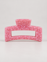 spange rectangle medium dots rosa