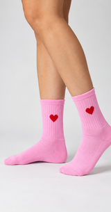 tennis sock pastel lavender heart