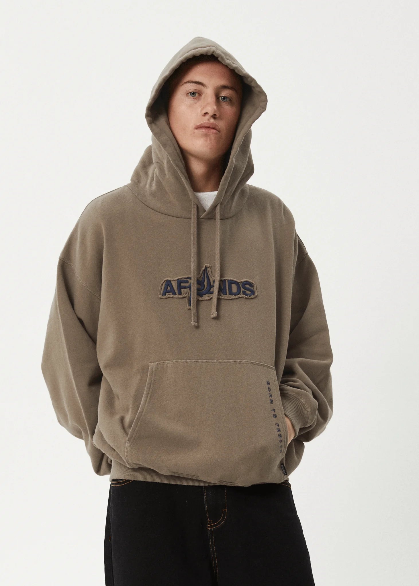 hoodie antic boxy pull on hood fossil