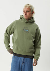 hoodie webhead oil green