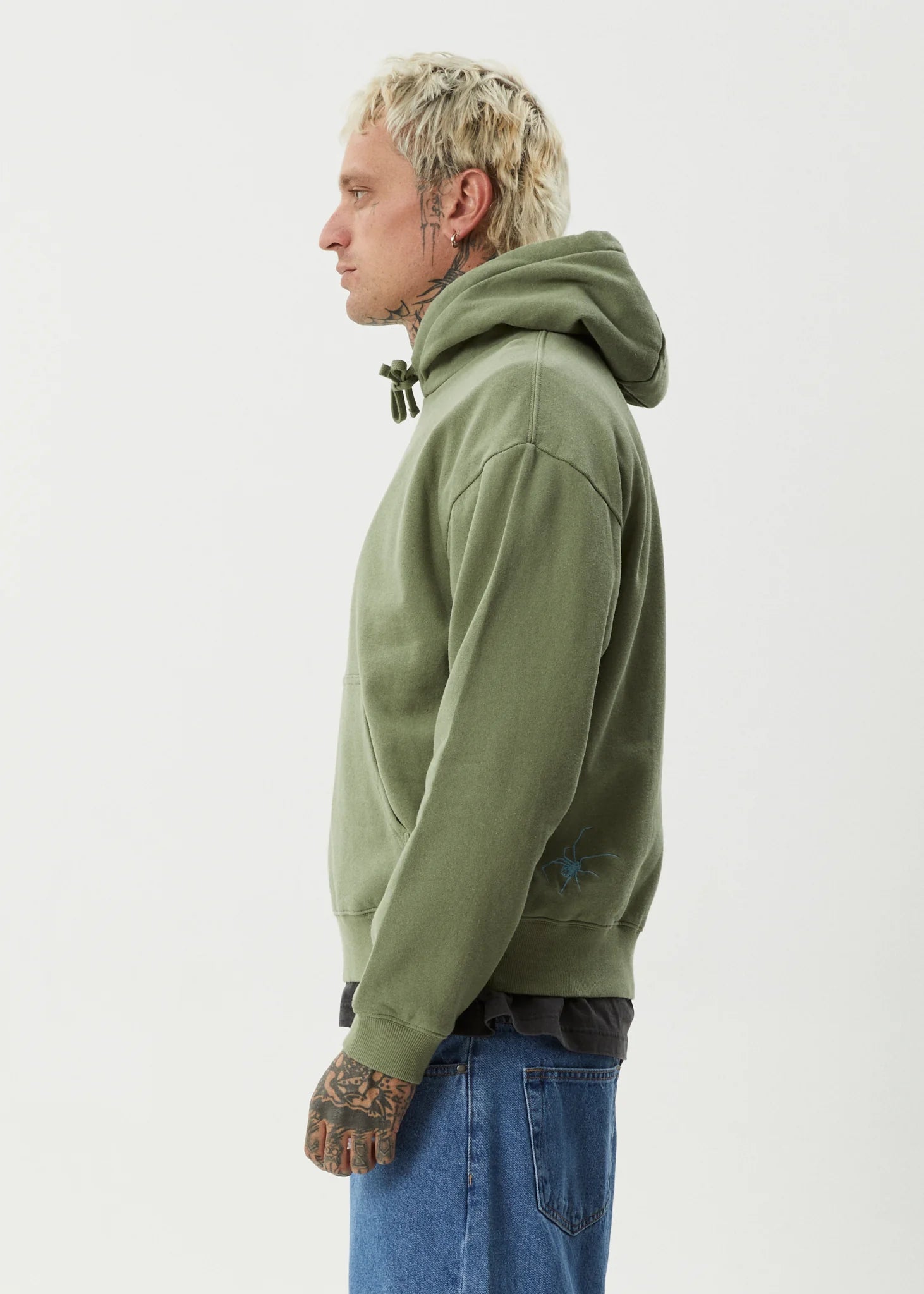 hoodie webhead oil green