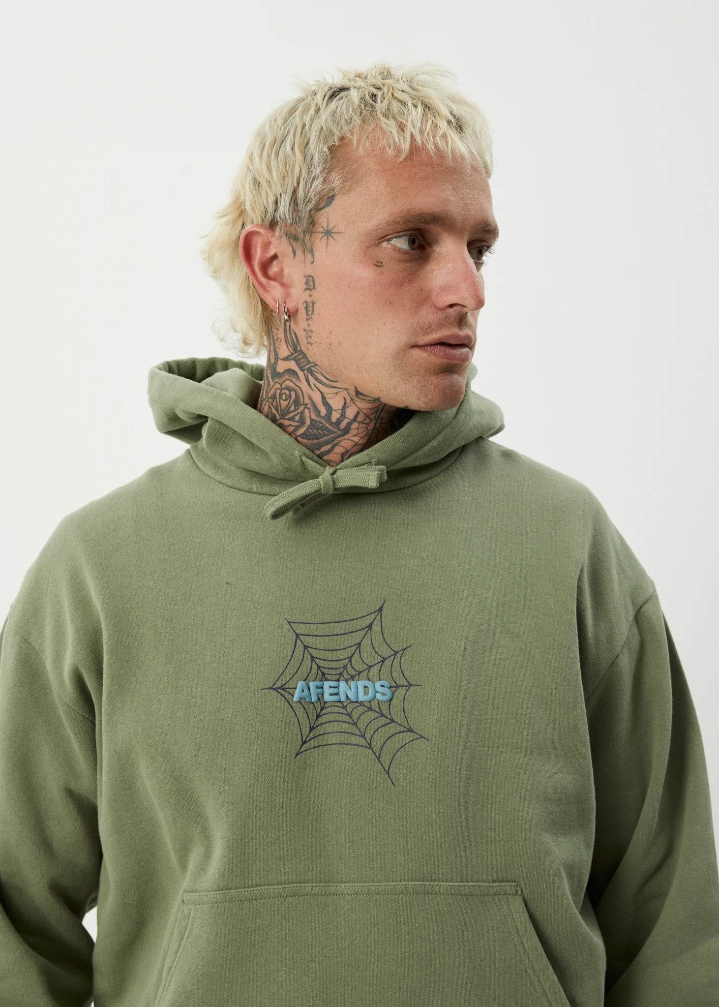 hoodie webhead oil green