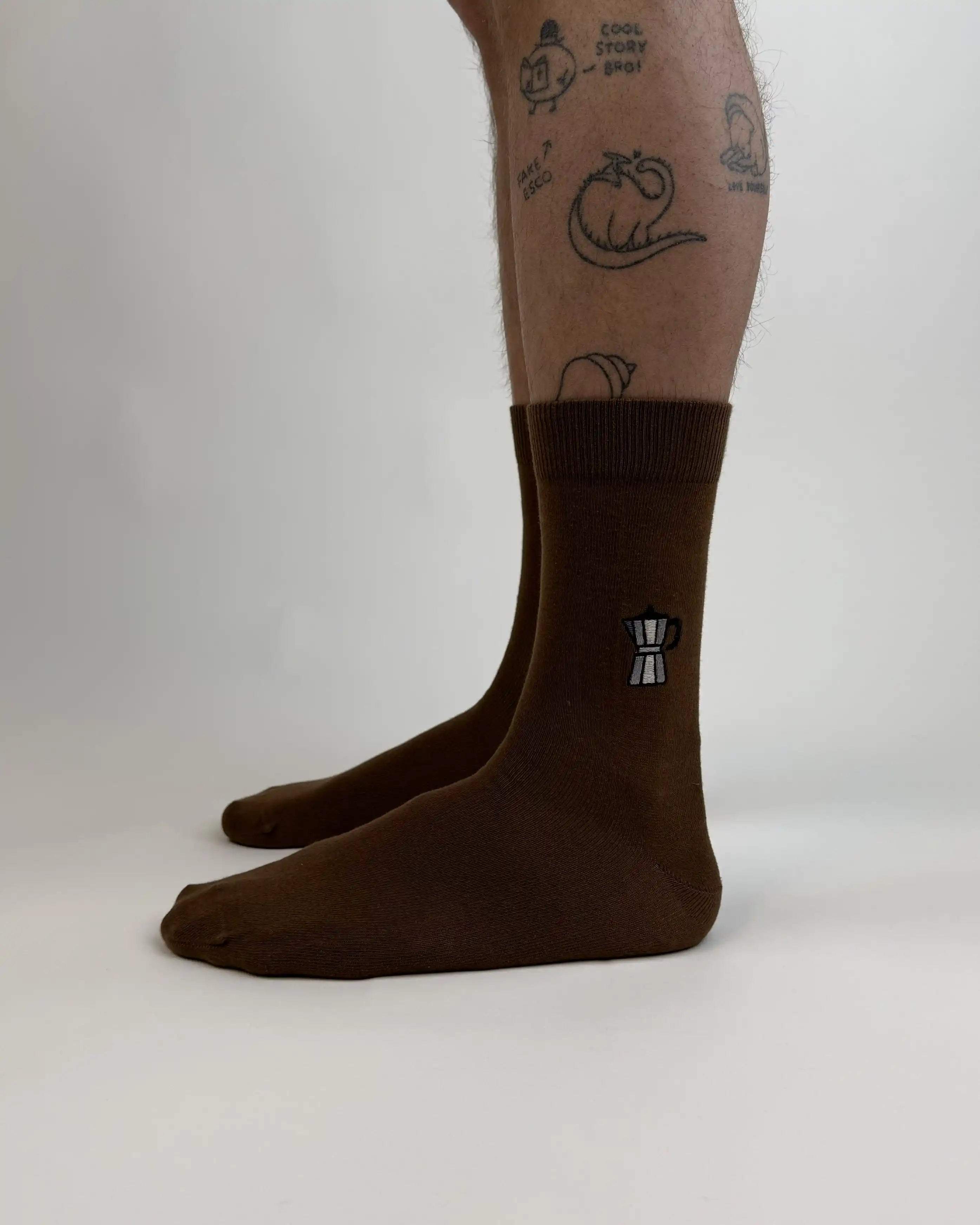 sock embroidery espresso maker