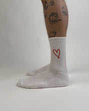 tennis sock scribbled heart