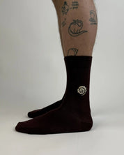 sock embroidery cinnamon bun