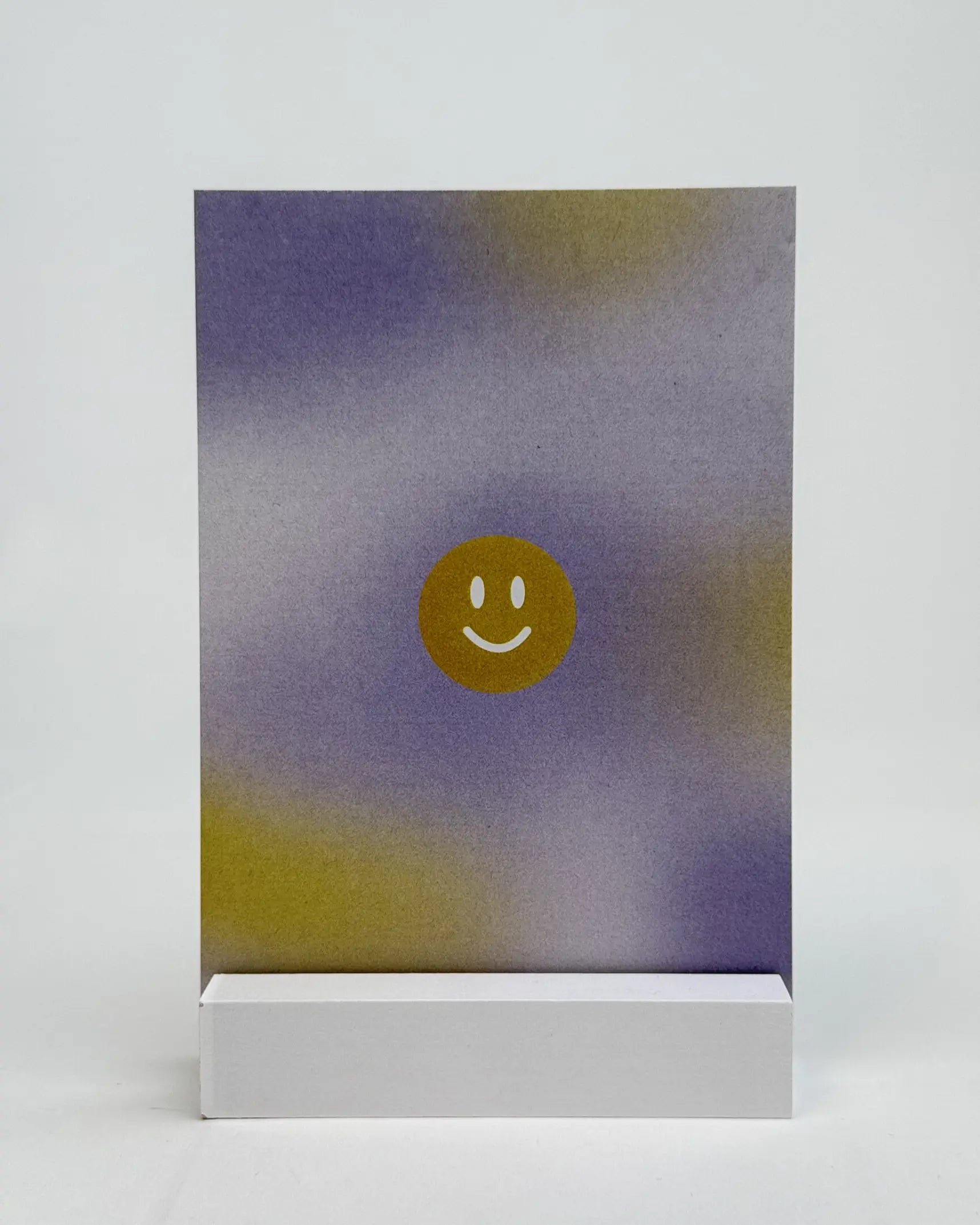 postkarte ettics STUDIO - smiley single lilac/yellow
