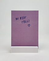 postkarte ettics STUDIO - du bist toll rosa/blau