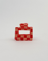 spange square medium check rosa