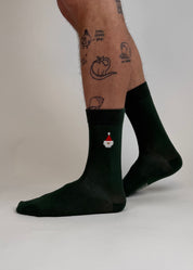 sock embroidery santa