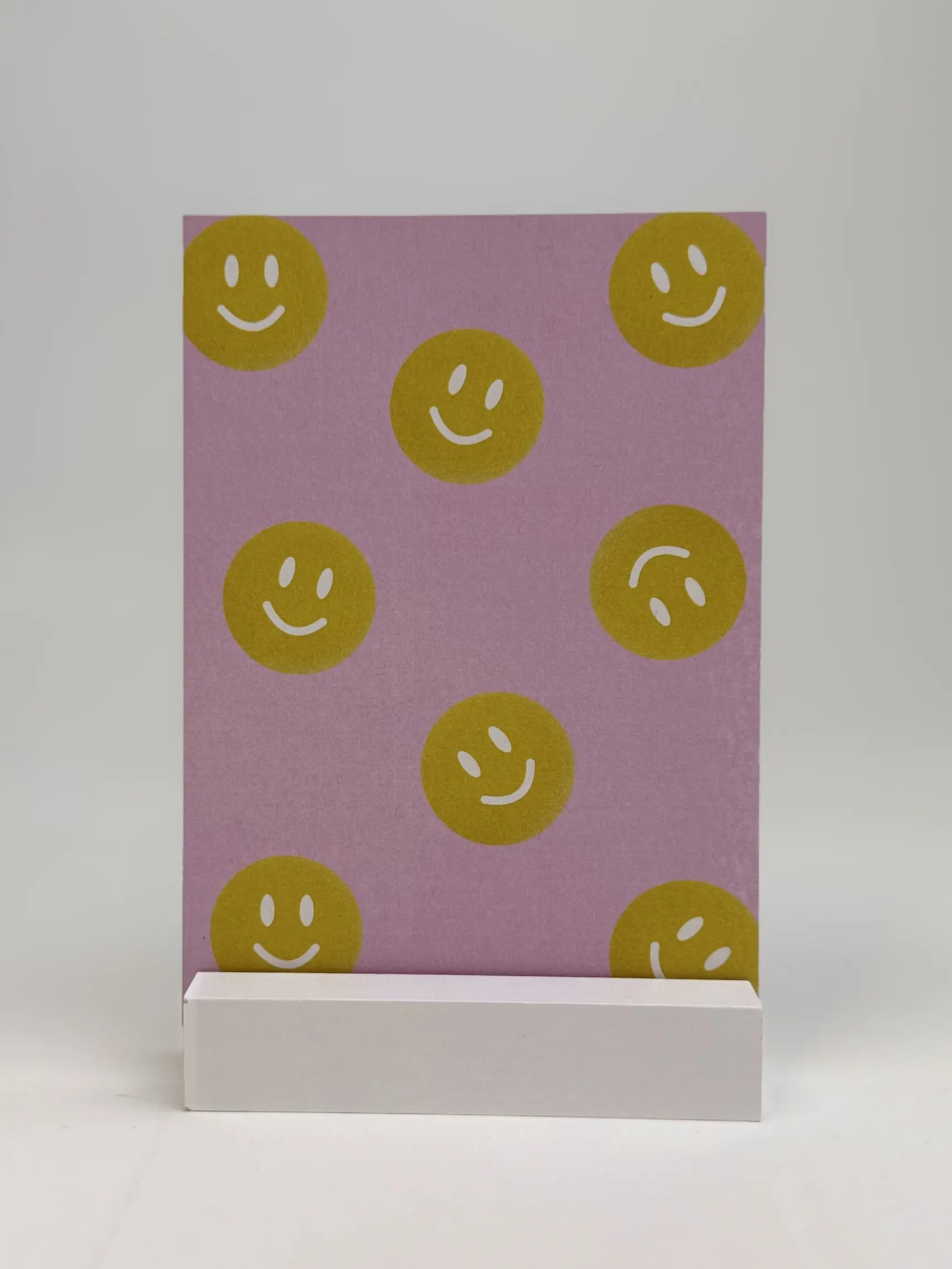 postkarte ettics STUDIO - Smiley yellow/rosa