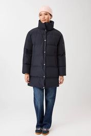 jacke mit stehkragen aus eco daune navy (JA310CN08)