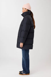 jacke mit stehkragen aus eco daune navy (JA310CN08)