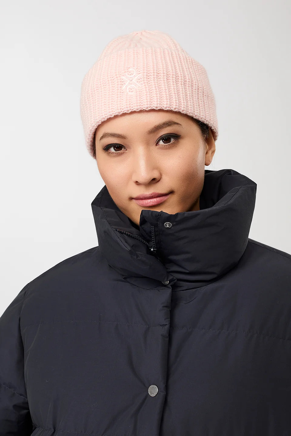 jacke mit stehkragen aus eco daune navy (JA310CN08)