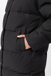 jacke mit stehkragen aus eco daune black (JA310CN08)