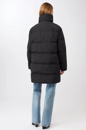 jacke mit stehkragen aus eco daune black (JA310CN08)