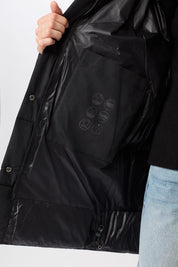 jacke mit stehkragen aus eco daune black (JA310CN08)