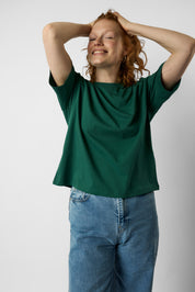 boxy organic crop tee