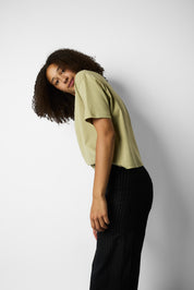 boxy organic crop tee