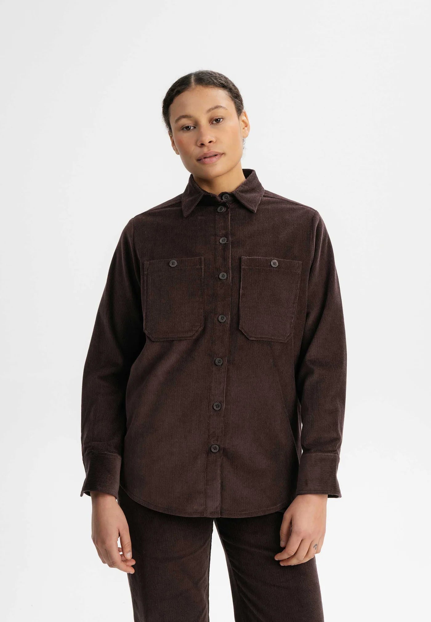 cord overshirt jiya walnuss
