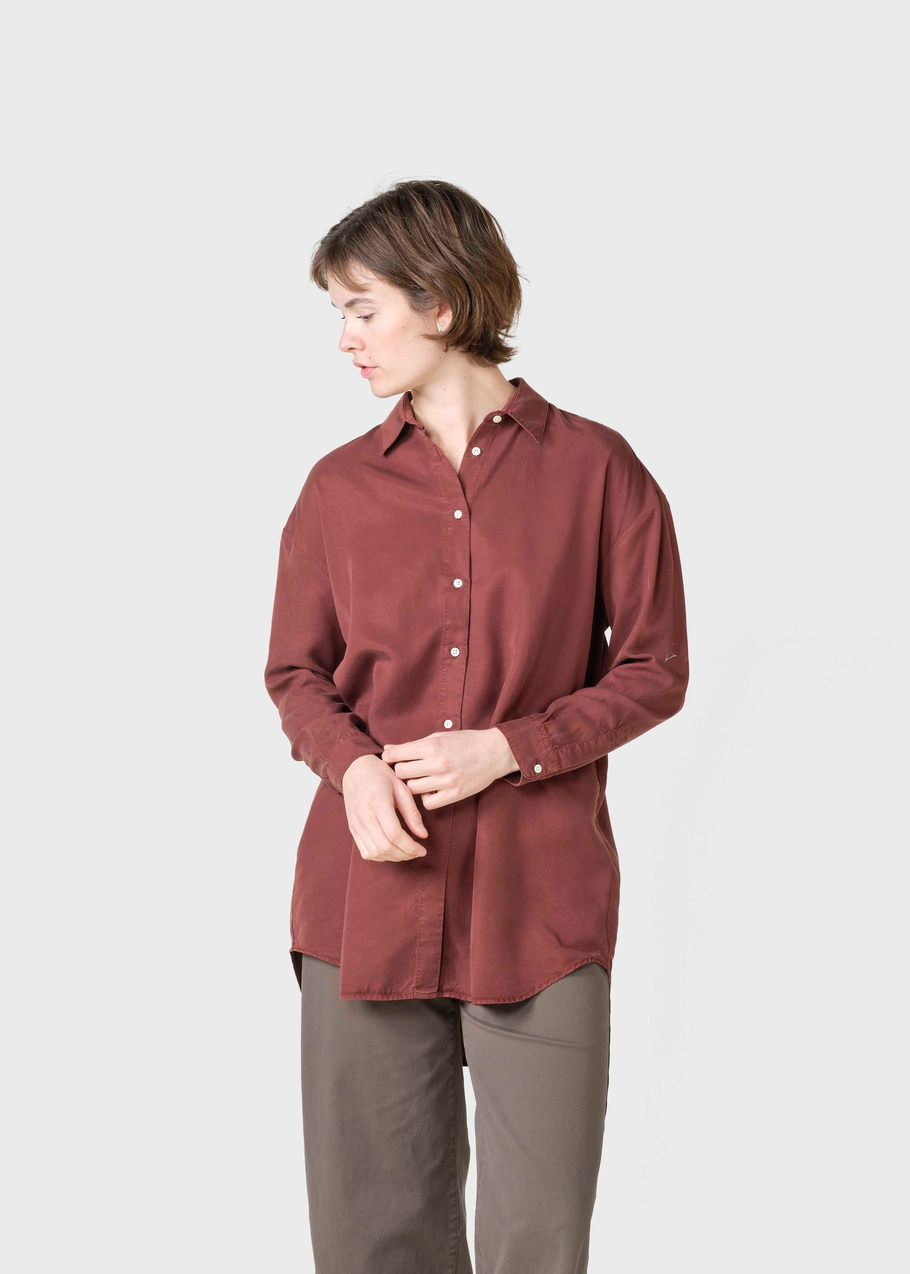 bluse ofelia lyocell shirt burgundy