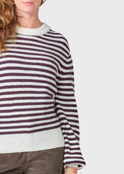 gunilla knit burgundy/cream