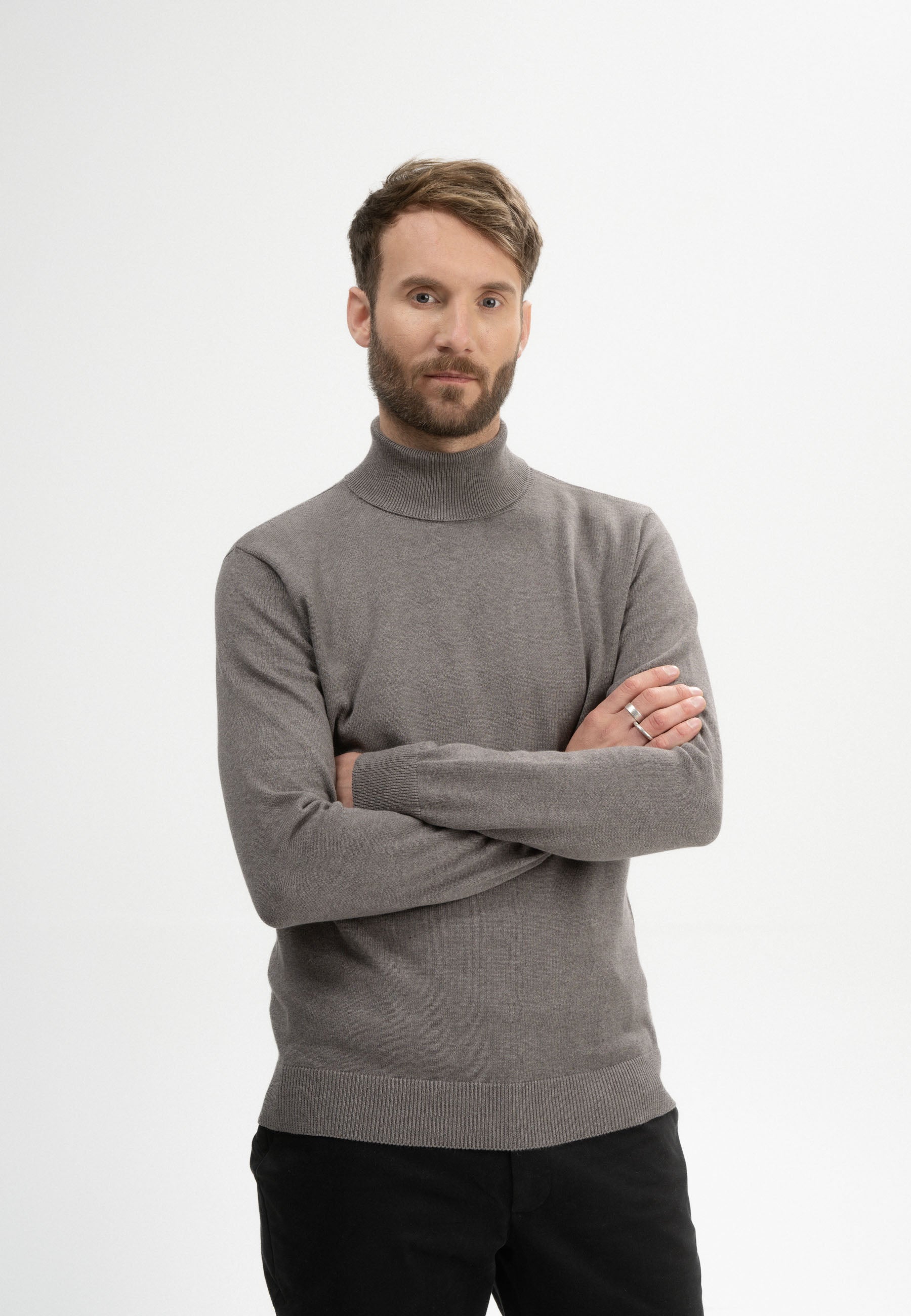 rollkragenpullover kanja bear melange