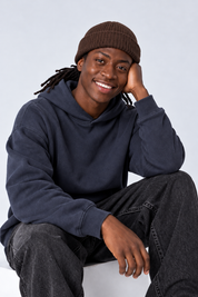 classic wool beanie - chocolate brown