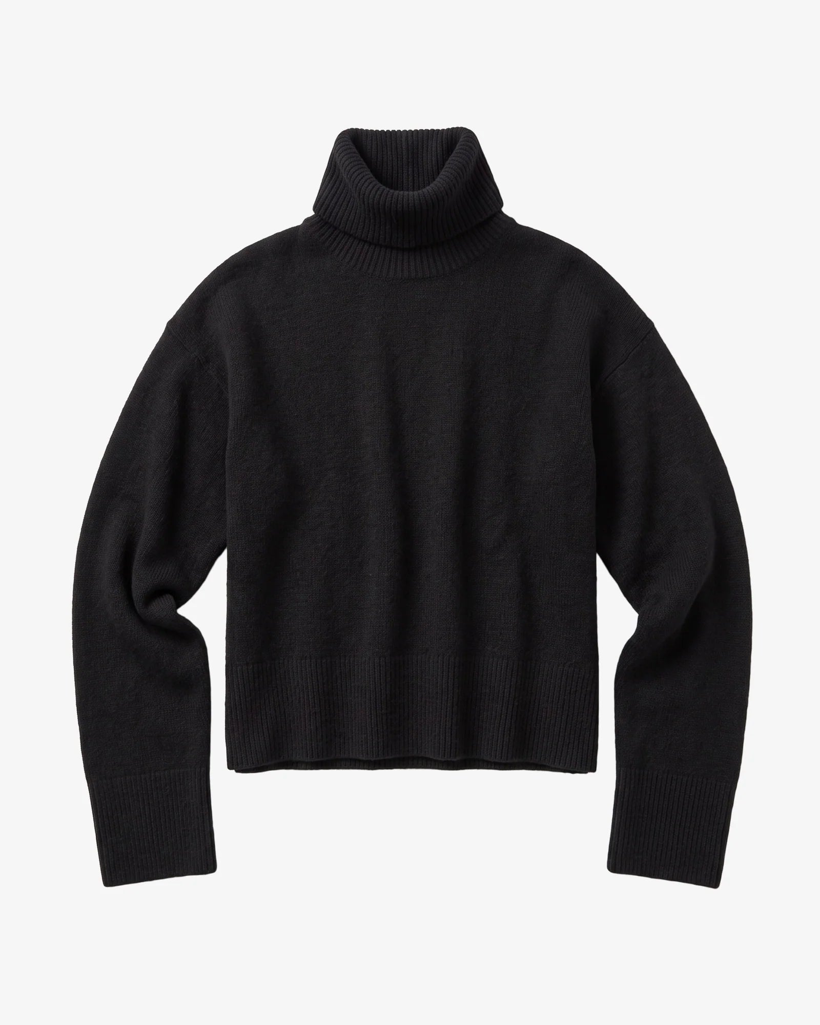 lambswool high neck sweater black jet