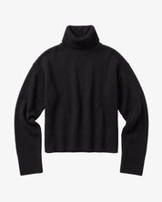 lambswool high neck sweater black jet