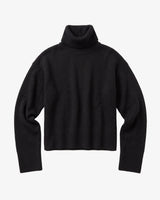 lambswool high neck sweater black jet