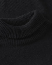 lambswool high neck sweater black jet