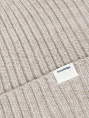 lambswool rib beanie nature melange