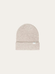 lambswool rib beanie nature melange