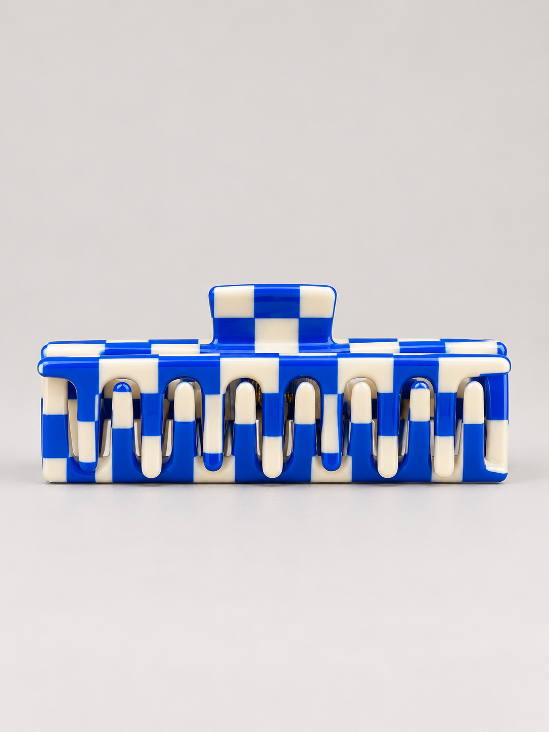 spange rectangle medium blue/ white