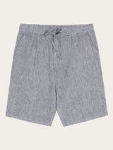 fig loose linen shorts vintage indigo