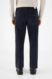jeans mane relaxed straight corduroy -french - dark navy