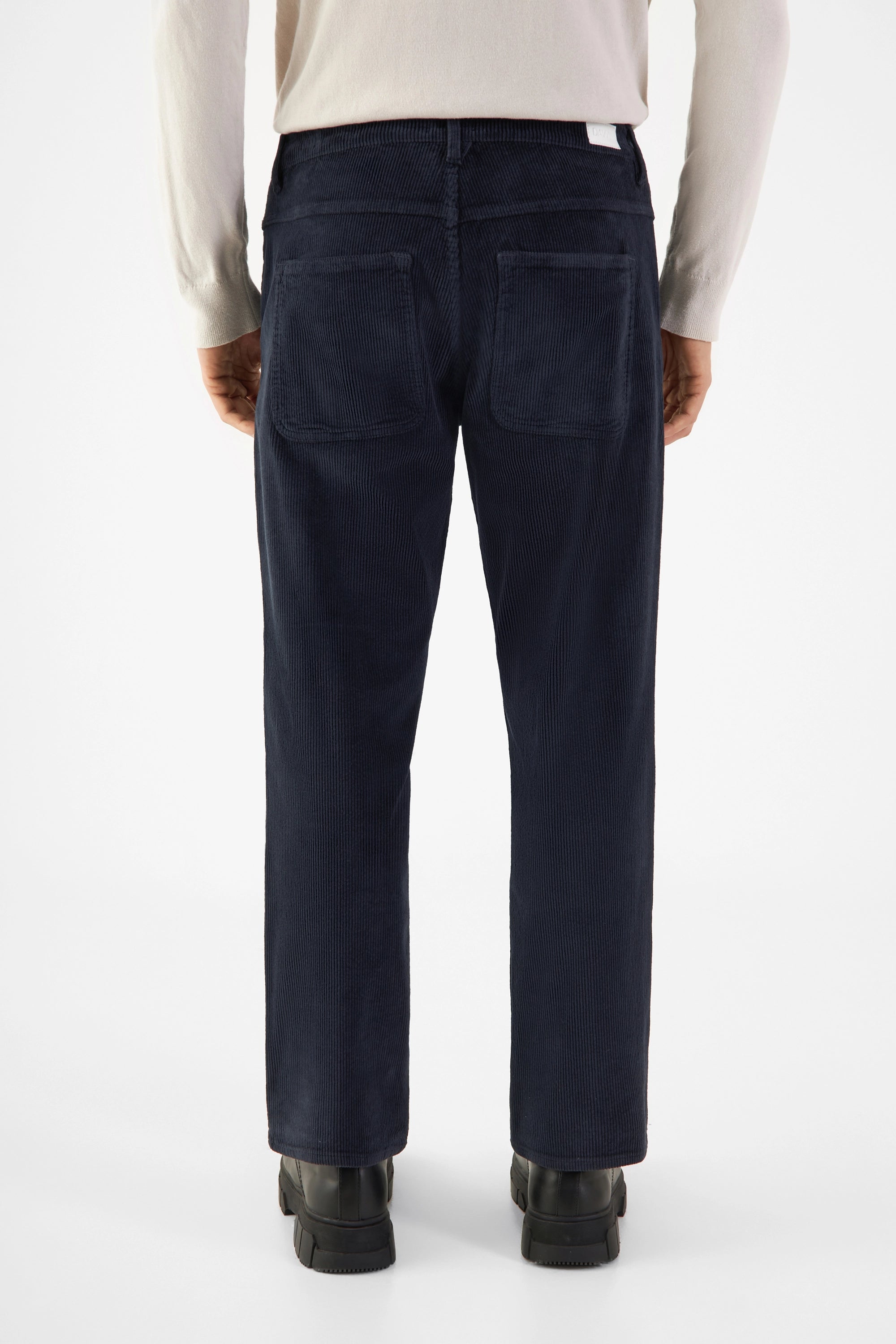 jeans mane relaxed straight corduroy -french - dark navy