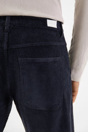 jeans mane relaxed straight corduroy -french - dark navy