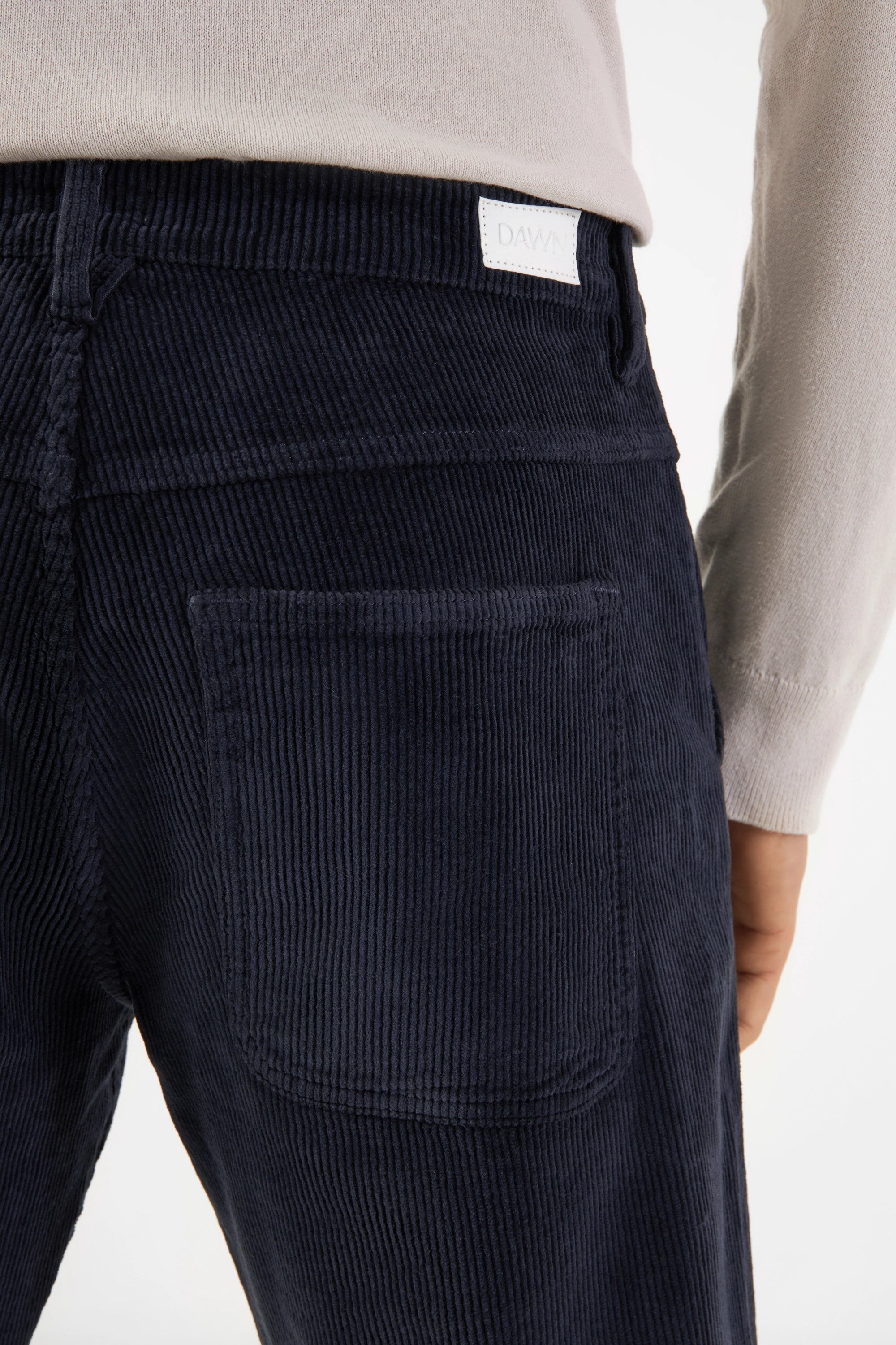 jeans mane relaxed straight corduroy -french - dark navy