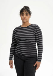 ribbed longsleeve mehar schwarz-weiß gestreift