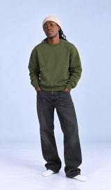 oversized crew neck chive